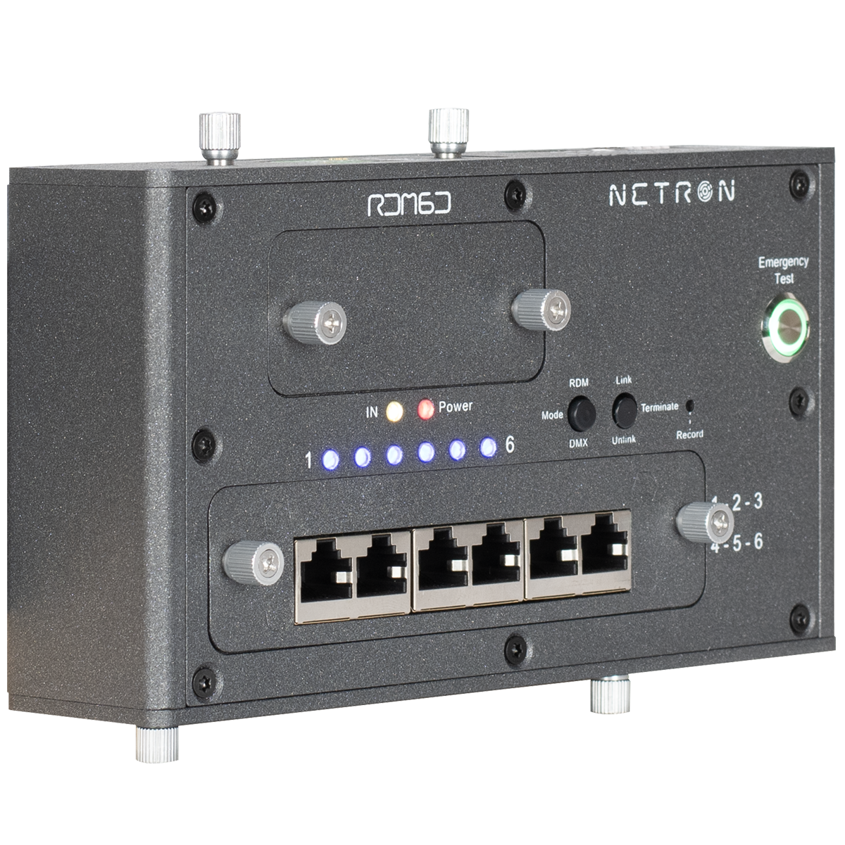 NDR601 - RDM6D - RDM Splitter 1x6 Terminal, DIN