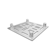 Global Truss GT-MH BASE-BLK Black Aluminum Multi-Hole Base Plate for F34 - 12 x 12 in