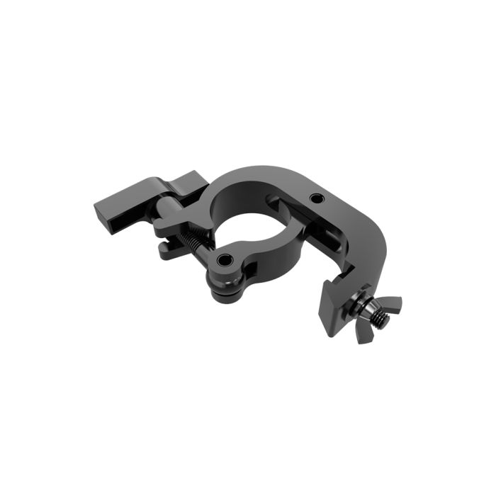 Global Truss TRIGGER CLAMP BLK Narrow Hook-Style 2 in Clamp with T-Handle, Black
