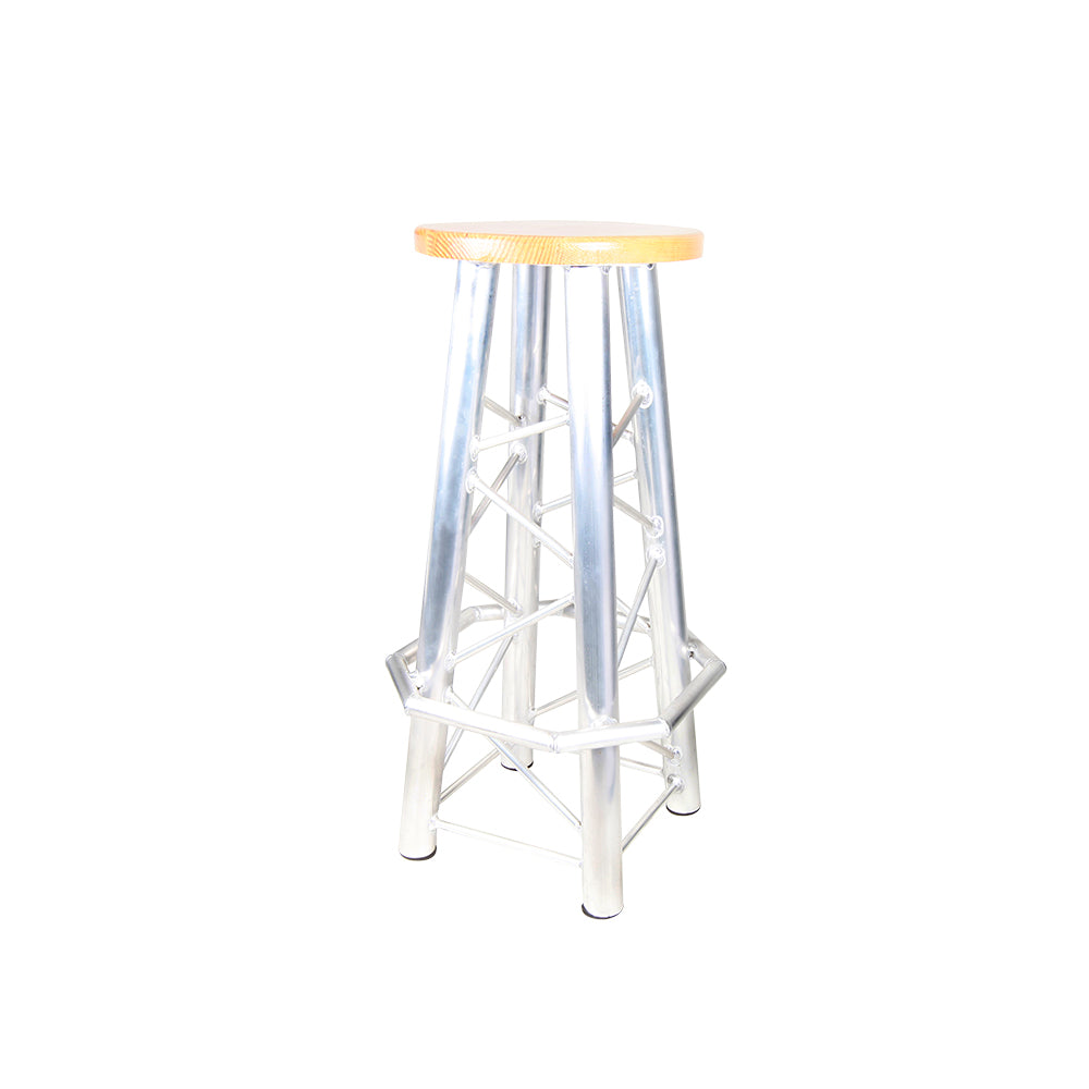 Global Truss Truss Stool - Straight Bar Stool with Solid Wood Seat