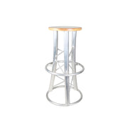 Global Truss Truss Stool 2 - Curved Bar Stool with Solid Wood Seat