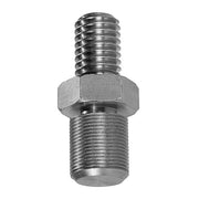 Mic Stand Adapter, Male to Female, 1/2-13, Clear Zinc