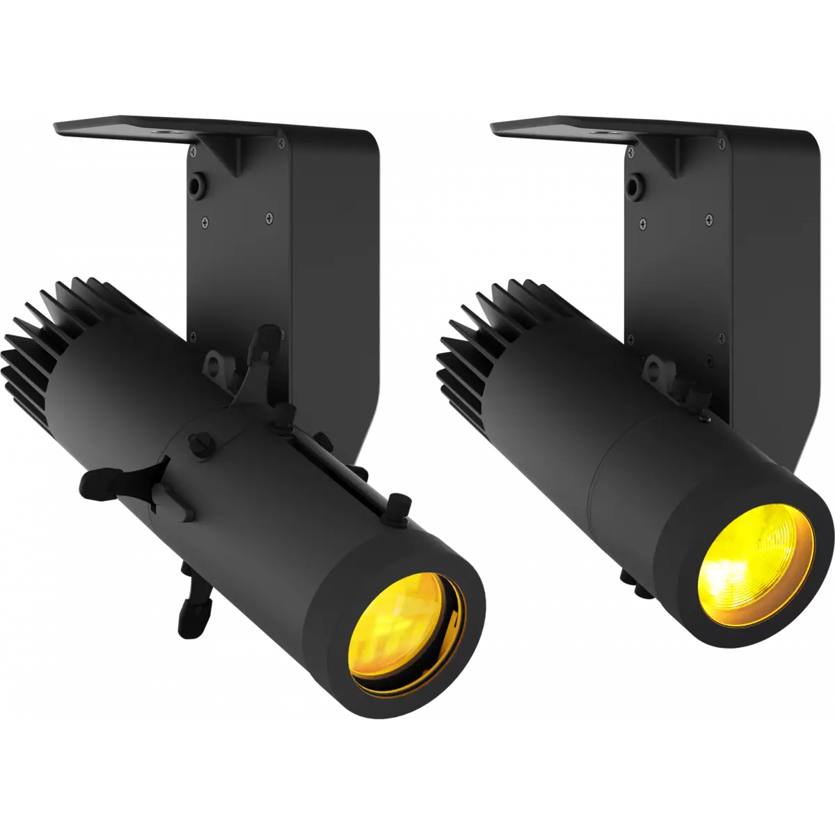 ECLDisplayDAT - 40w RGB+WW LED Spotlight with wired control (DMX and knob-dimming), without lens, black