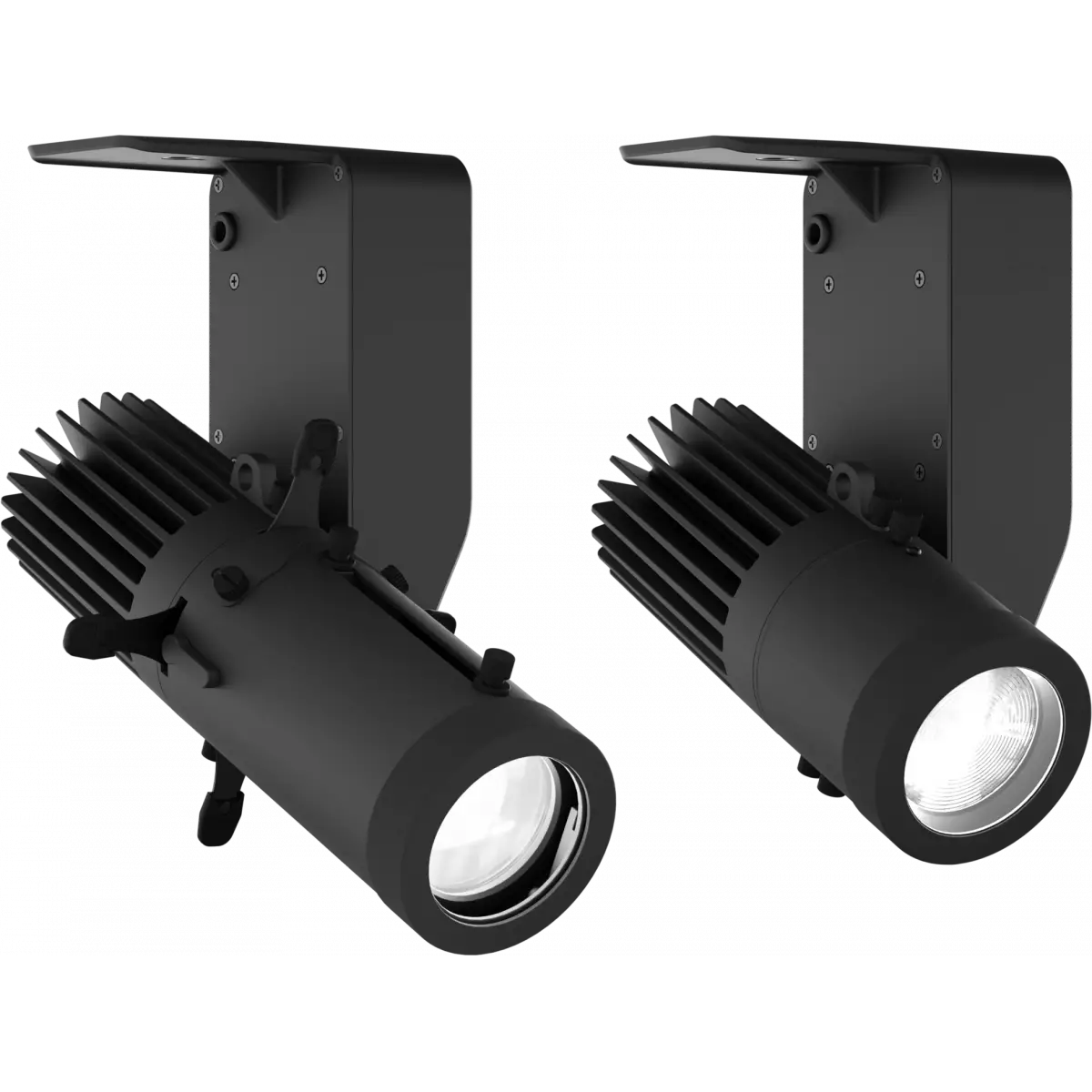 ECLDisplayDAT - 25W 2700K LED spotlight with wired control (DMX and knob-dimming), without lens, black