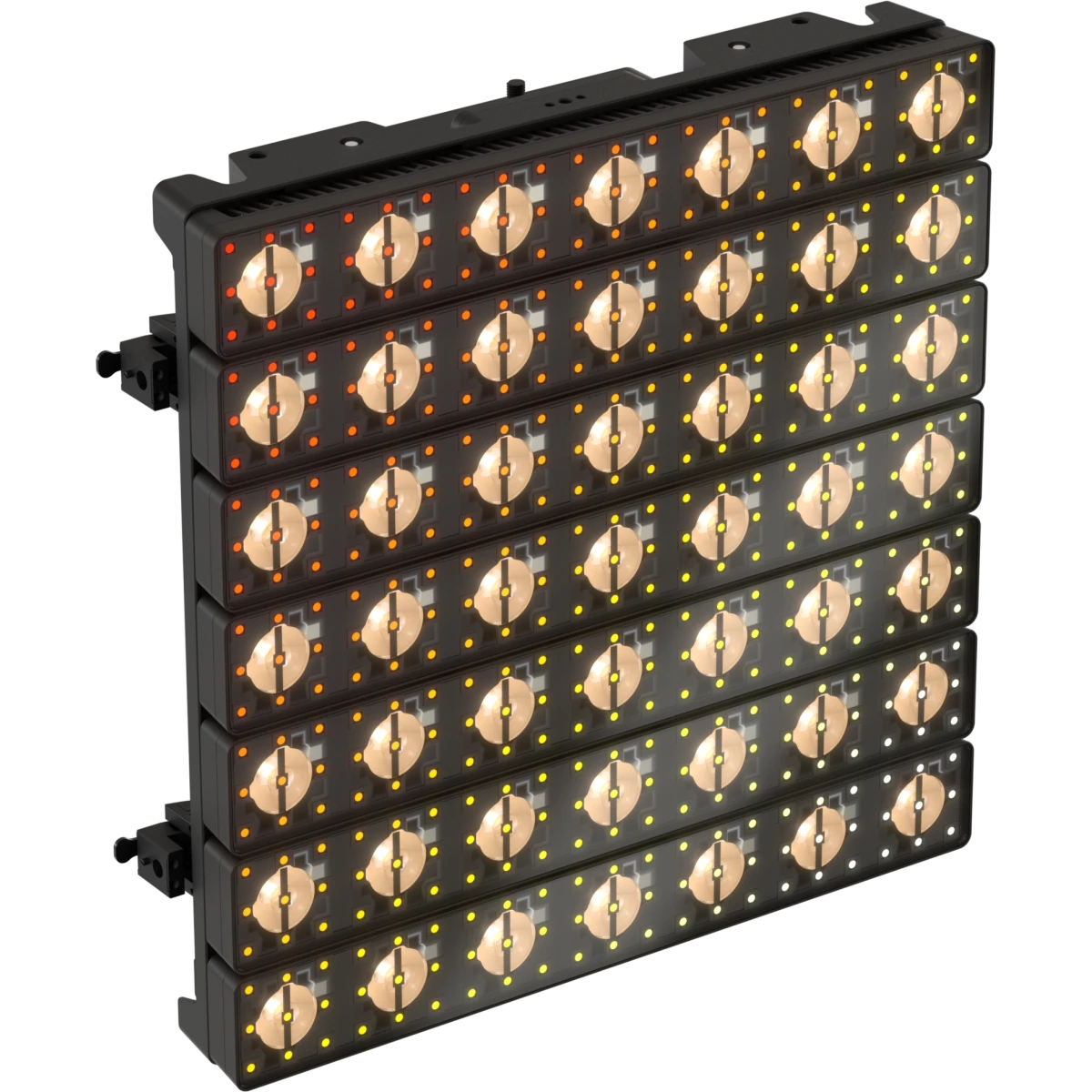 HALUPIXDUO - 400w IP65 Dual matrix LED Panel with 7x7 LED 2700k 5 degree + 21x21 LED RGBW Video Pix