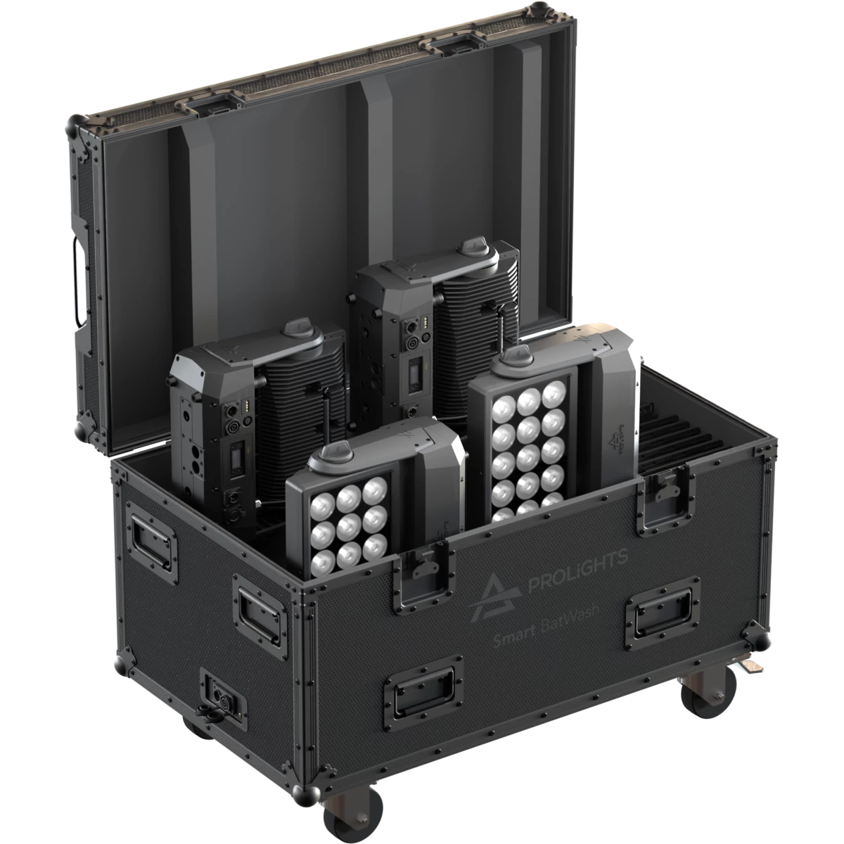 Kit of 4 x SMARTBATWASH, include barndoors and 25° filters