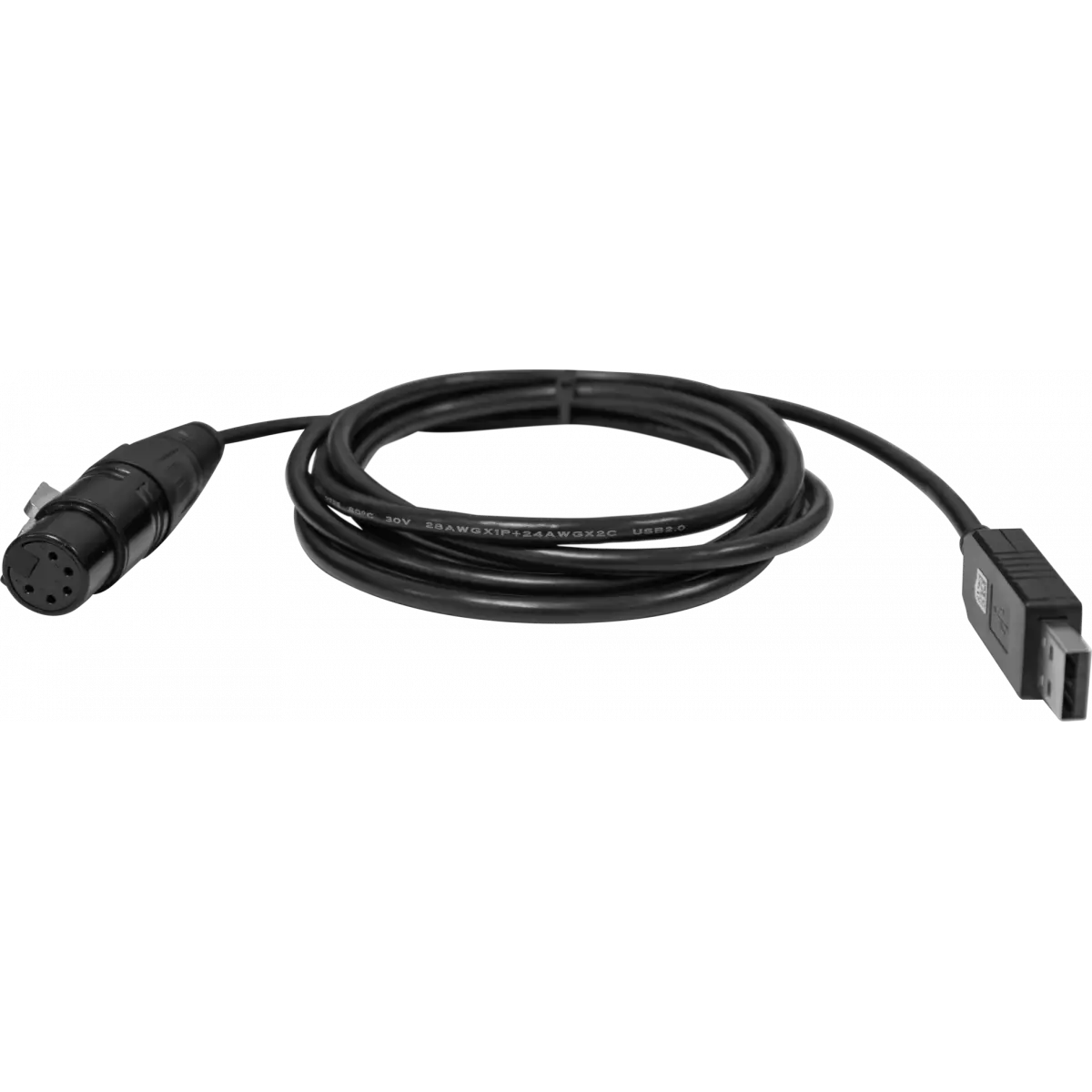Firmware uploader kit, USB IN, 5-pin XLR DMX OUT connector