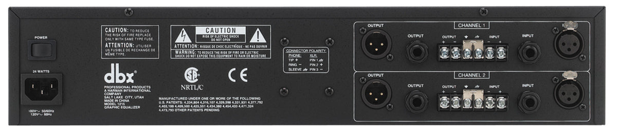 DBX1215V - DBX 1215 12 Series - Dual 15 Band Graphic Equalizer