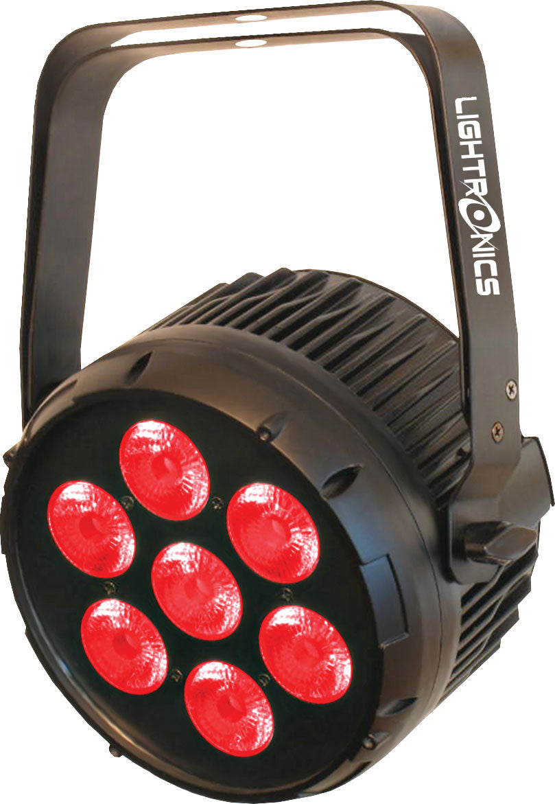 Lightronics FXLD127FR5I2B LED Flat PAR, 7x12W RGBAW, 25deg, Black