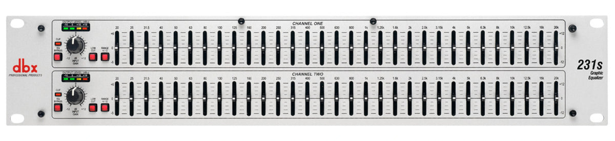 DBX231SV - DBX 231s 2 Series - Dual 31 Band Graphic Equalizer