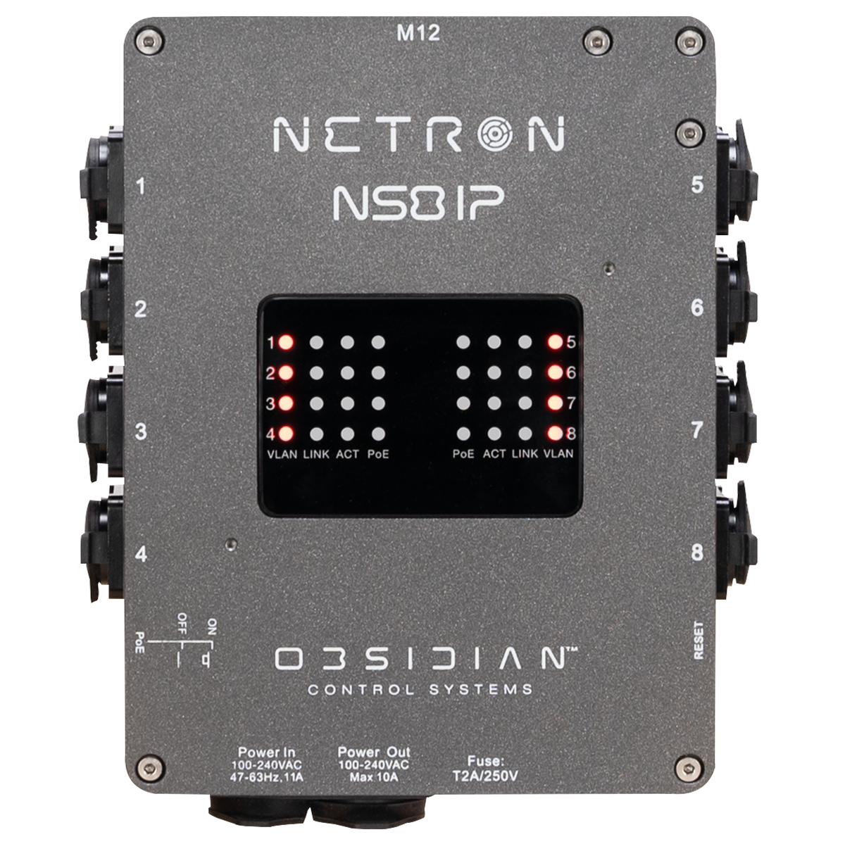 NIP008 - NS8 IP - 8-Port Switch, 100W PoE, IP66