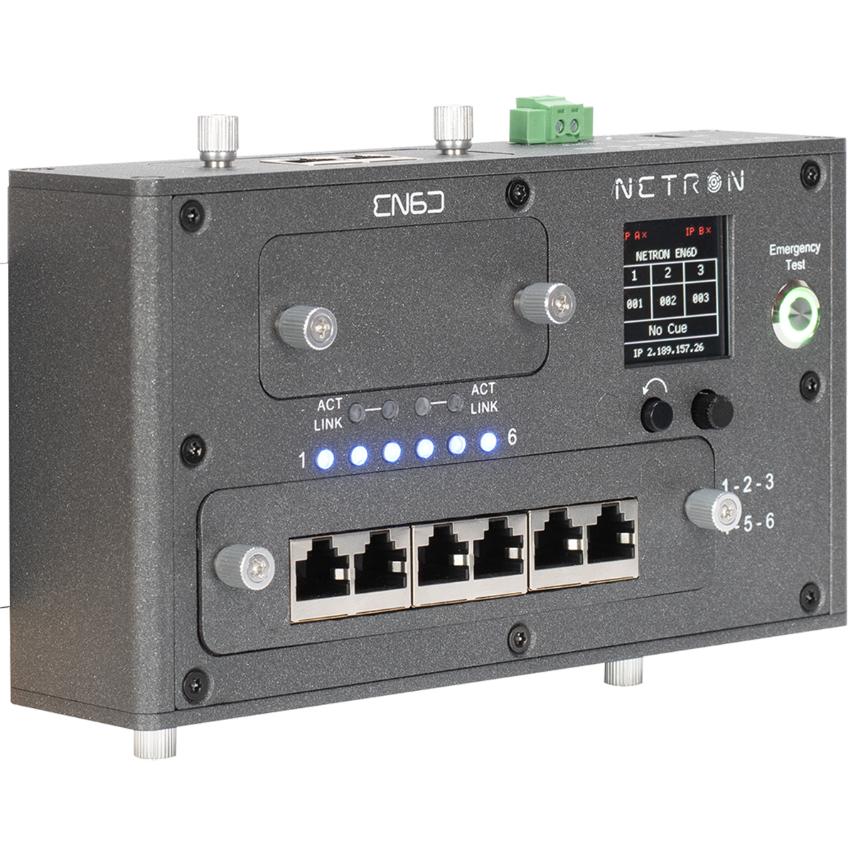 NDR613 - EN6D - 6-Universe XLR sACN/Art-Net Node, DIN