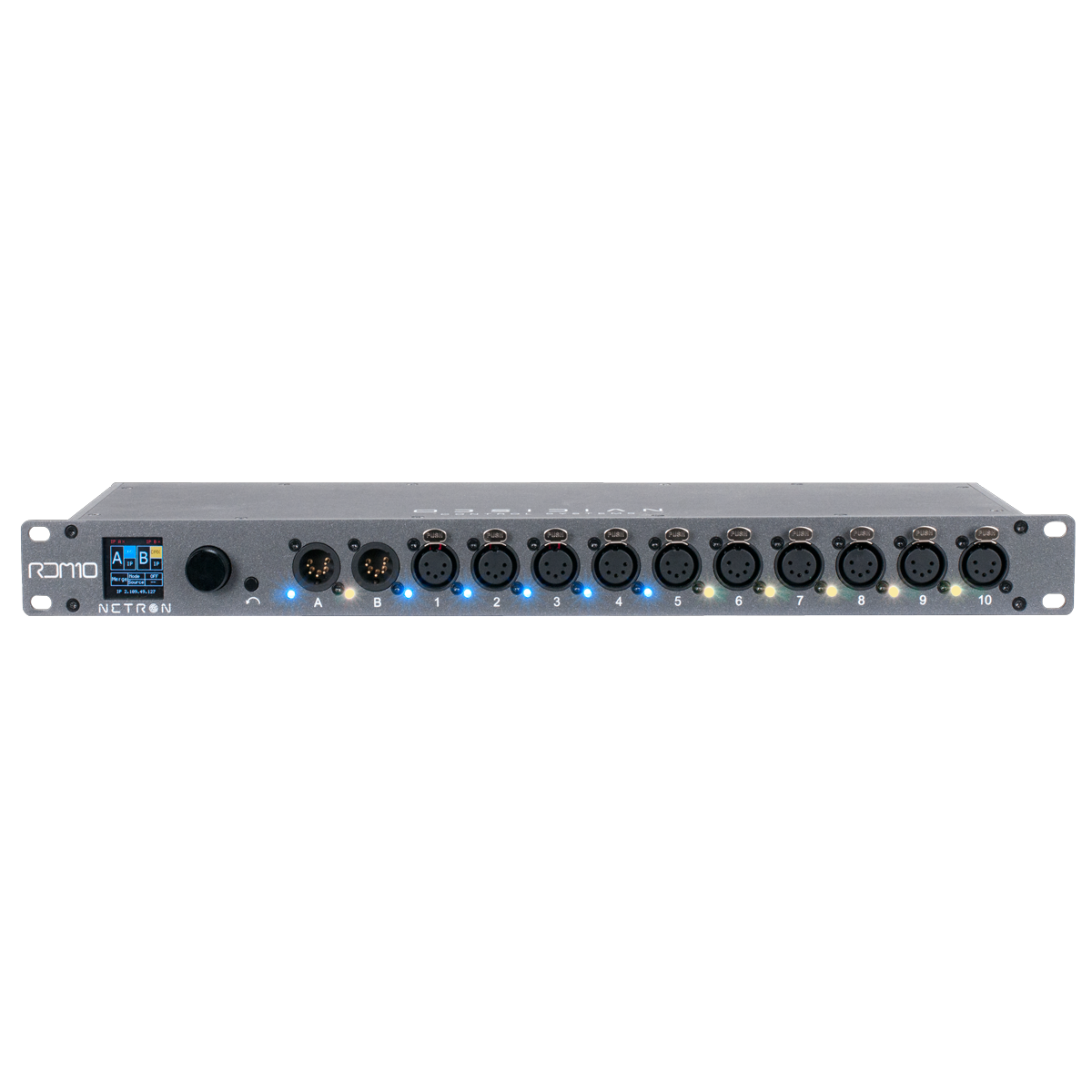 NRD101 - RDM 10 - RDM Splitter/Node, 2U, 10x XLR
