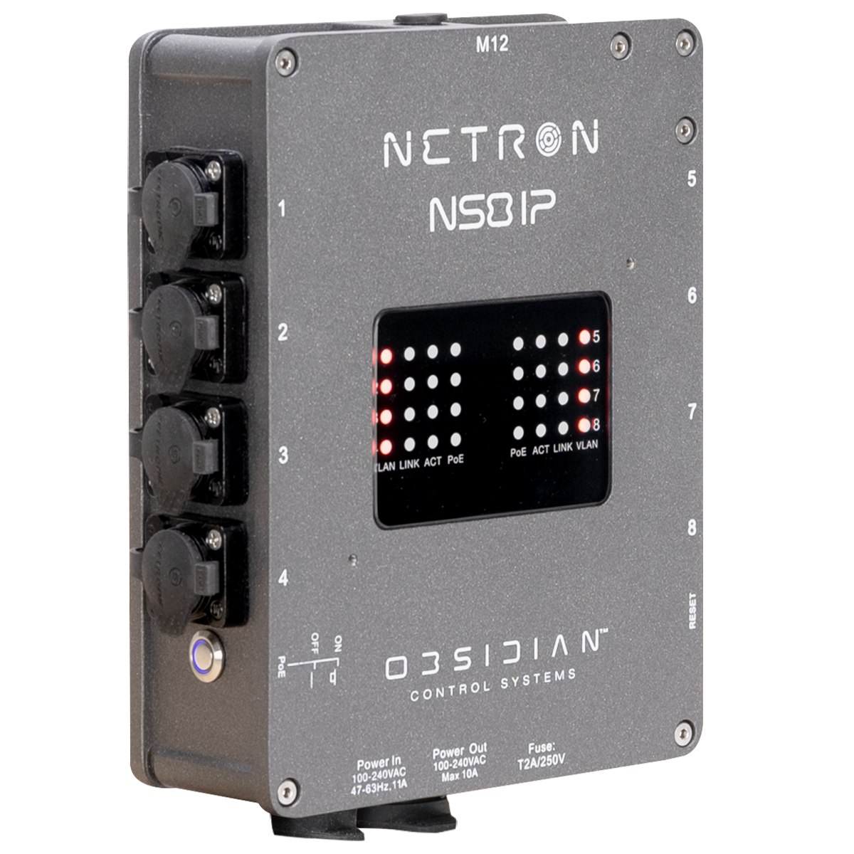 NIP008 - NS8 IP - 8-Port Switch, 100W PoE, IP66
