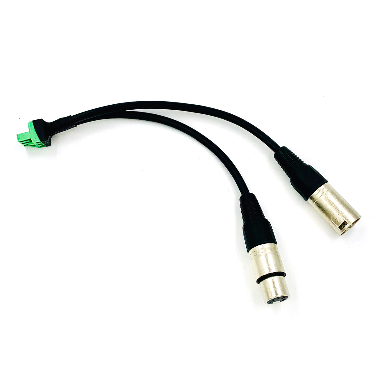 5950 - XLR5M/XLR5F to 3-POS Phoenix Connector Female, 6"