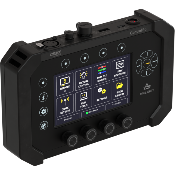 Portable 1-Universe DMX Controller, RDM manager, CRMX and battery operated