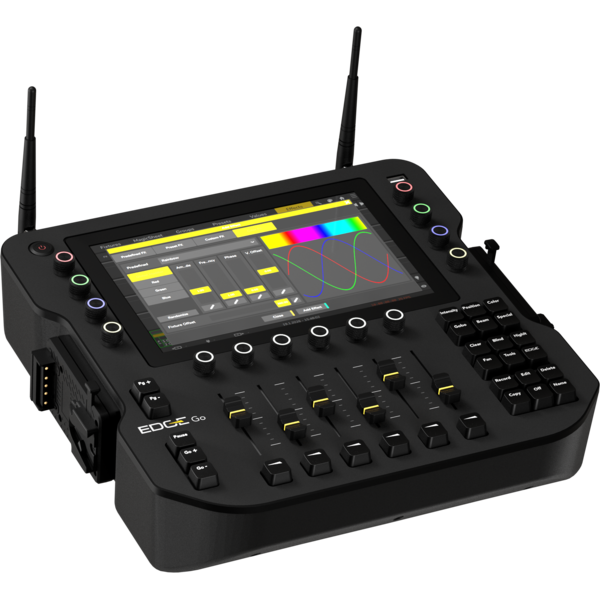 Portable 4-universe Console, Battery & wireless connectivity, 6 playback faders