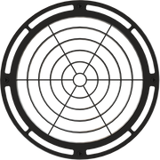 Concentric louvre for ECLPENDANT series, black