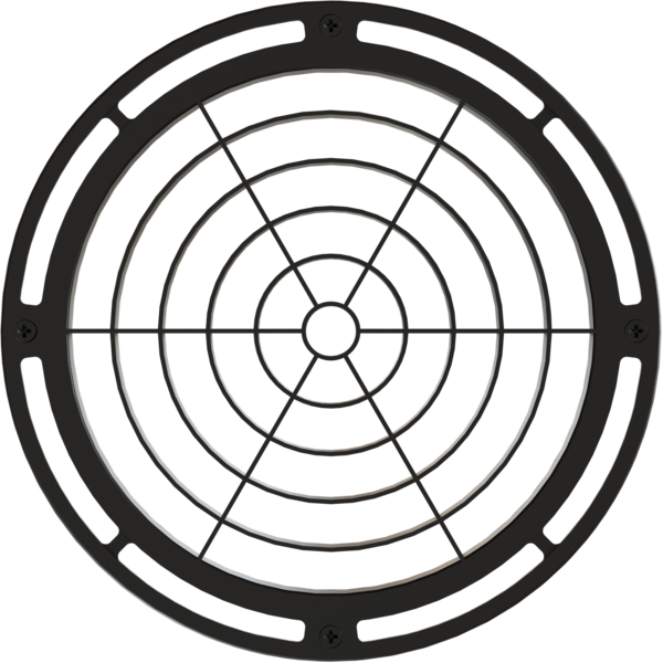 Concentric louvre for ECLPENDANT series, black