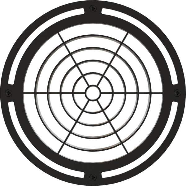 Concentric louvre for ECLPENDANTJR series, black