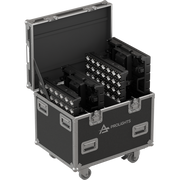 Pack with 4 HALUPIXDUO, flight case, 4 power cables