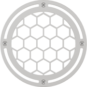 Honeycomb louvre for ECLPENDANTS series, white