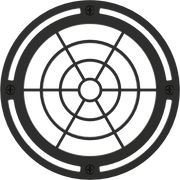 Concentric louvre for ECLPENDANTS series, black