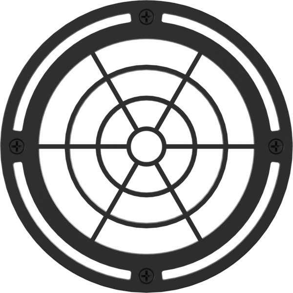 Concentric louvre for ECLPENDANTS series, black