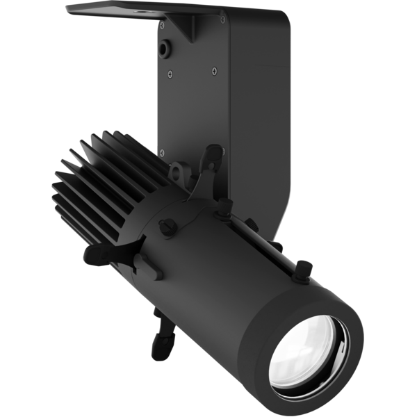 ECLDisplayDAT - 25W 5600K LED spotlight with wired control (DMX and knob-dimming), without lens, black