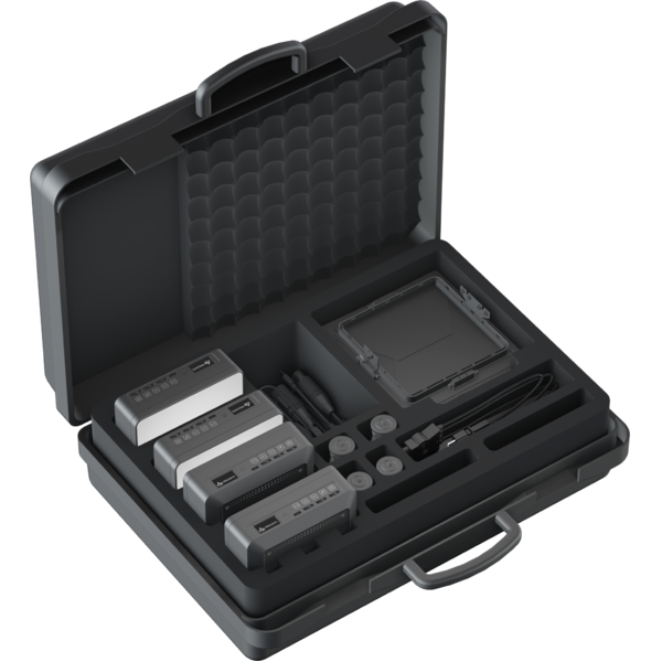 Kit of 4 x ECLNANOPANELTWC, essential accessories included in an ABS case