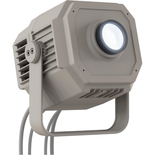 MOSAICOFX100 - 100W IP66 modular LED image projector with 2 effect wheel and 1 gobo slot, gray