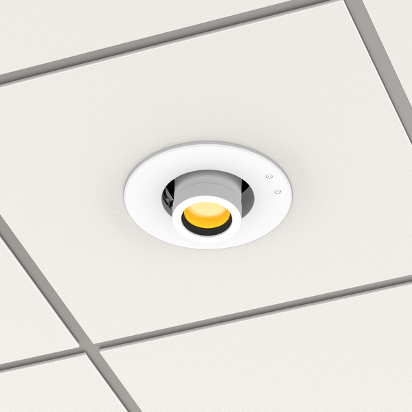 White flange to complete the EclDisplay ceiling adapter kit, white