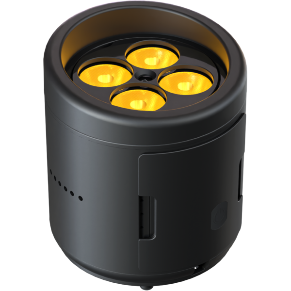SMARTBATPLUSG2 - IP65 4x20W Hybrid Battery Uplighter with RGB+WW LED source, WDMX & wired