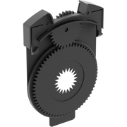 Gobo holder for EclDisplay with manual index gear on board, black