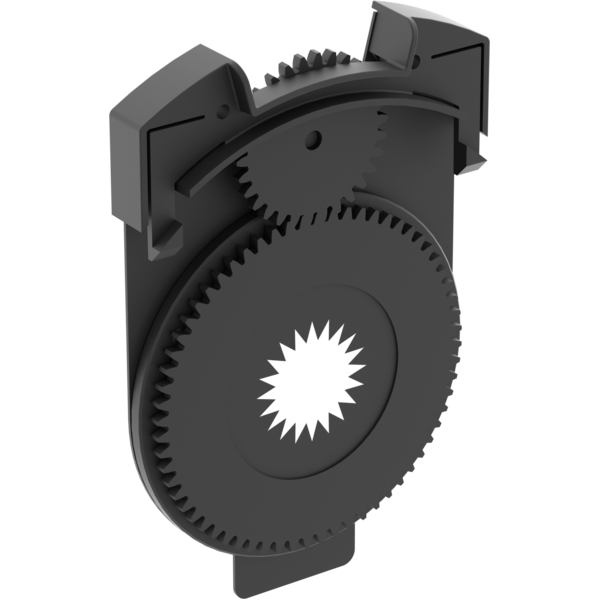 Gobo holder for EclDisplay with manual index gear on board, black