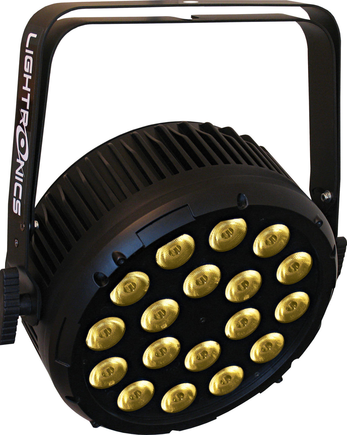 Lightronics FXLD618FR2I4B LED Flat PAR, 18x6W White/Amber, 45deg, Black