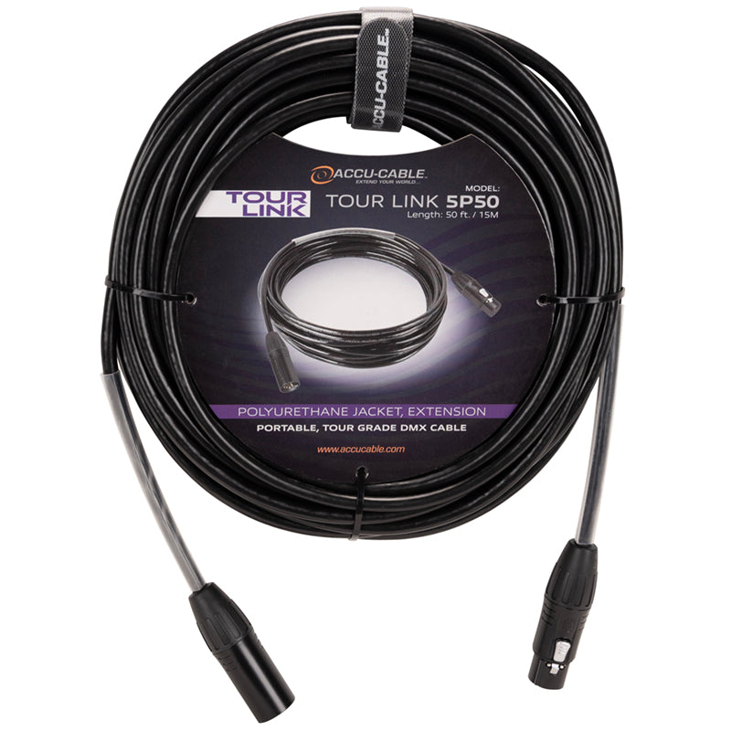 TOU066 - Tour Link 5P50 - Tour-Grade 5-Pin DMX Cable, 50ft