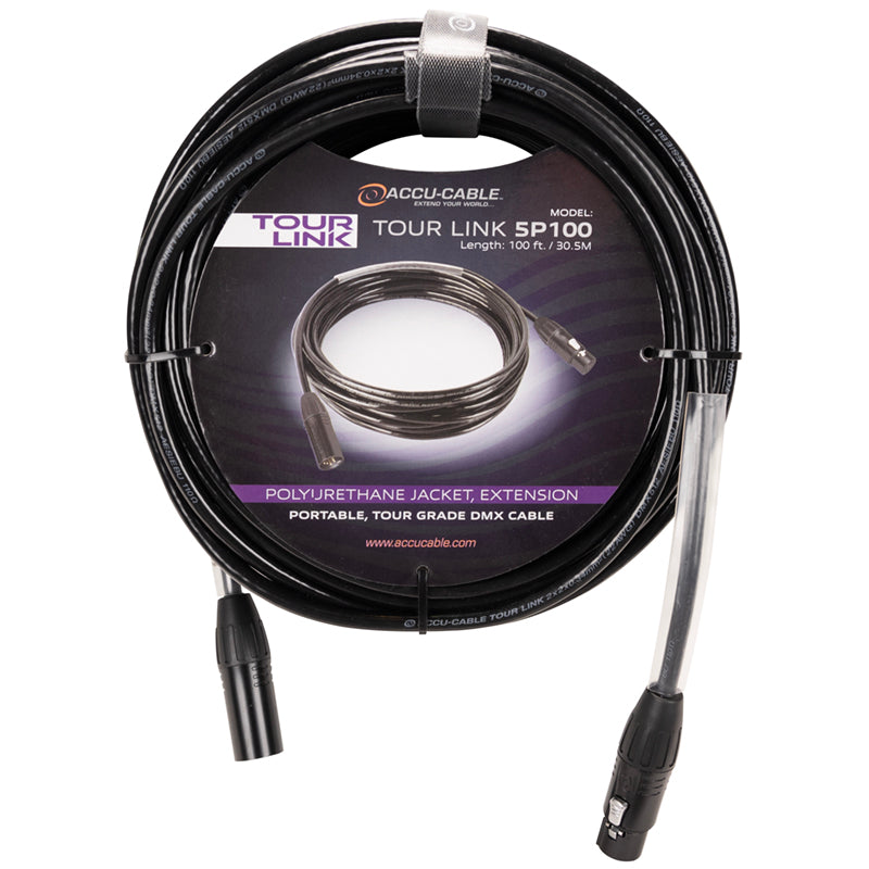 TOU079 - Tour Link 5P100 - Tour-Grade 5-Pin DMX Cable, 100ft