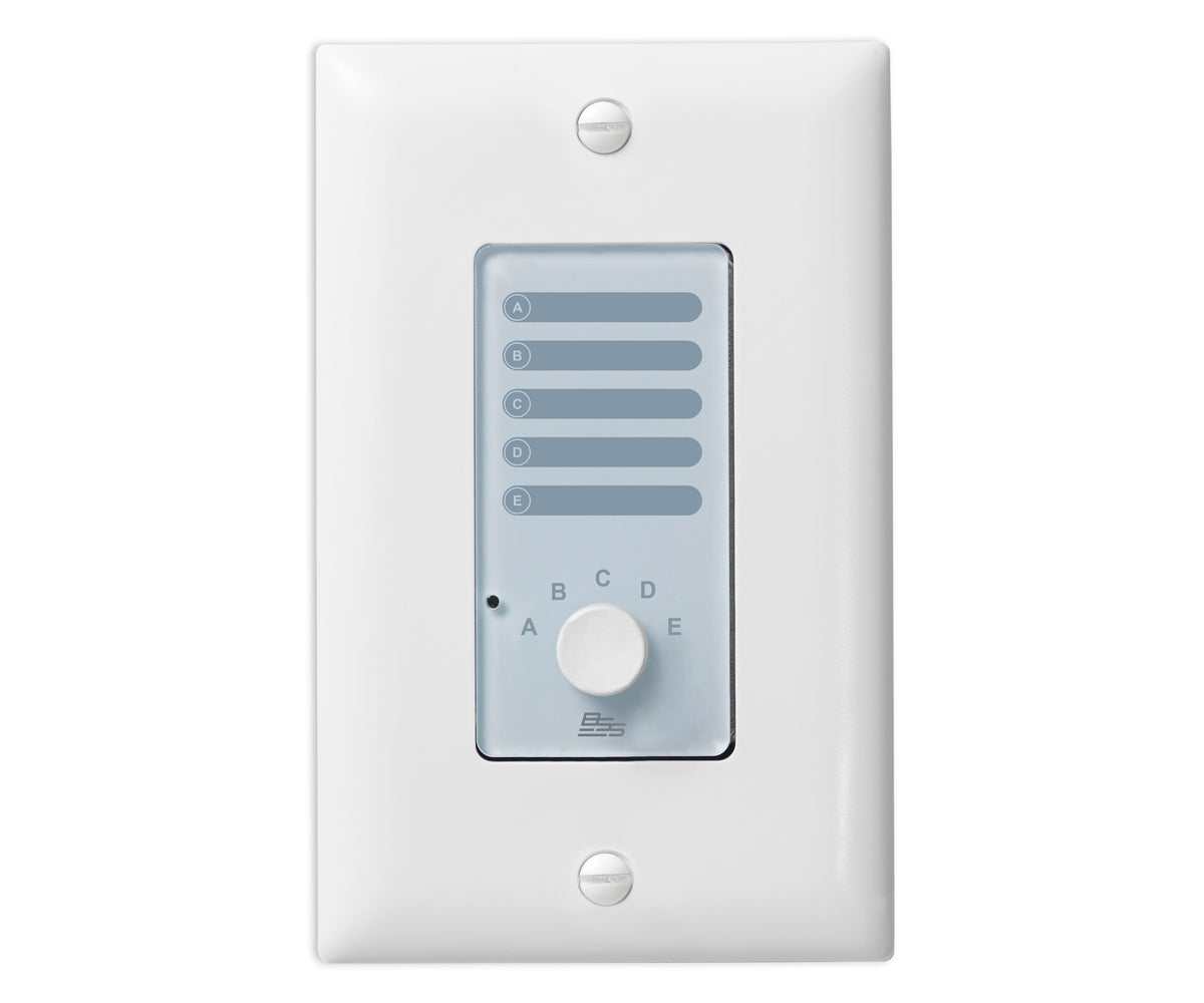 BSSAC5S-WHT-V - BSS AC-5S-WHT-US Analog Controller with 5 Sources (White - US)