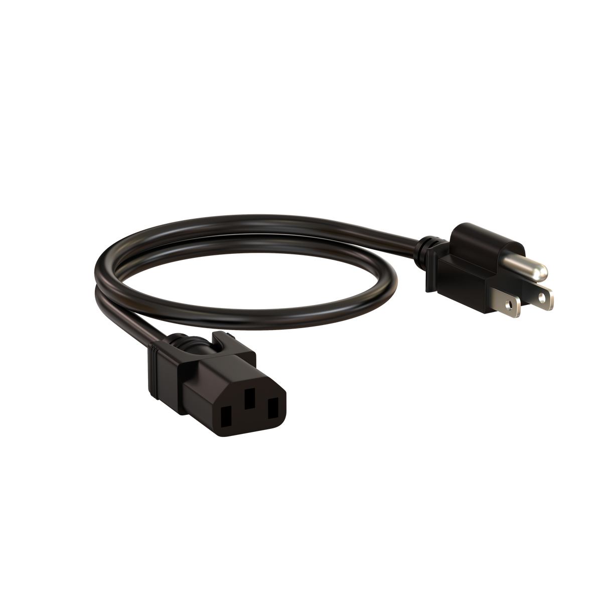 LynTec Heavy Duty Power Cord, IEC to NEMA 5-15P (1 ft)