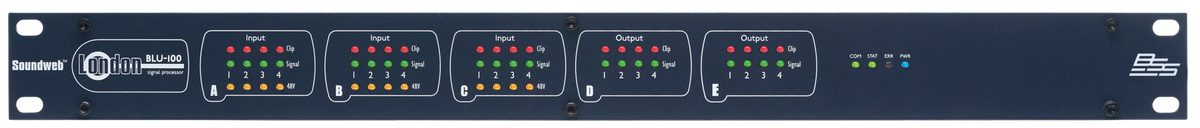 BSSBLU100M - BSS BLU-100 12 analog mic/line input, 8 analog output, networked signal processor w/ BLU link