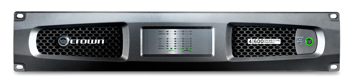 DCI4X600-U-USFX - Crown DCI4X600 Four-channel, Analog Power Amplifier, 600W @ 4Ω, 70V/100V