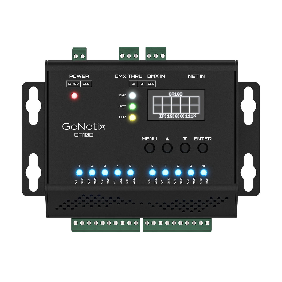 GeNetix DIN DMX to 0-10v