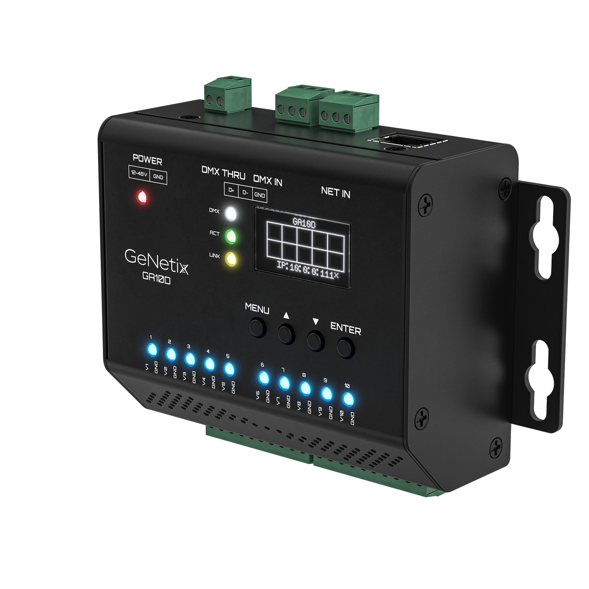GeNetix DIN DMX to 0-10v