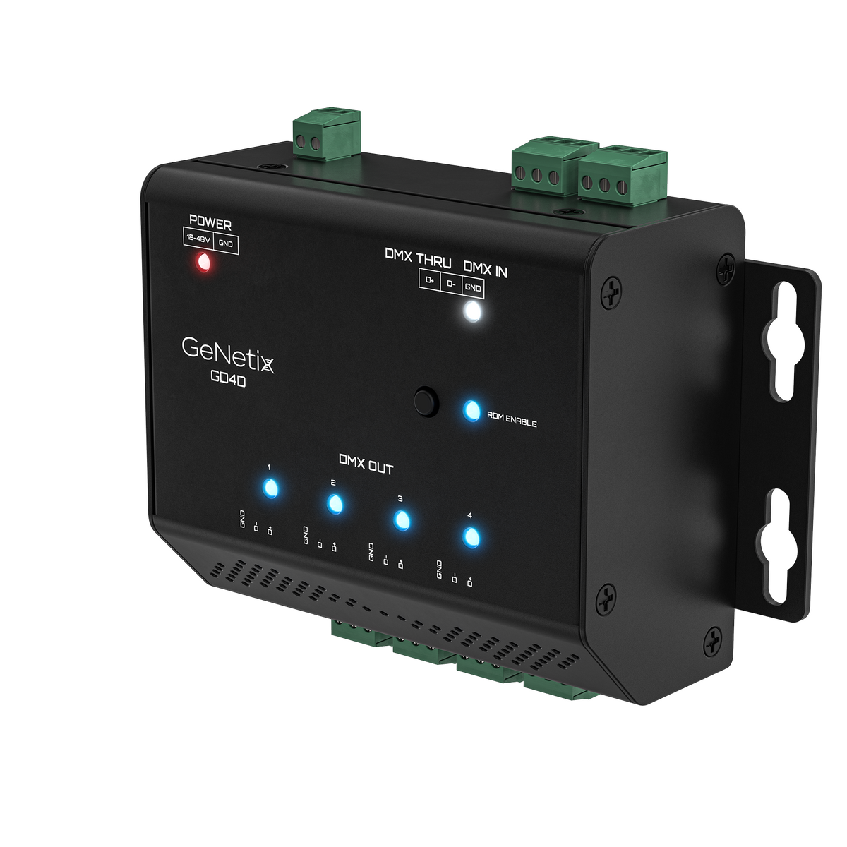 GeNetix DIN 4 Port DMX Splitter