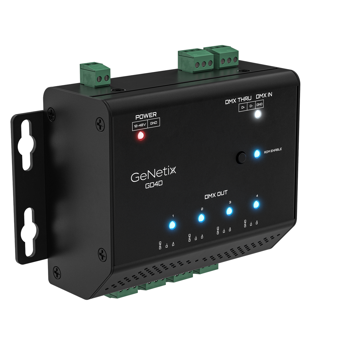 GeNetix DIN 4 Port DMX Splitter