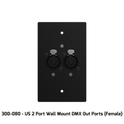 GeNetix GW2O - US 2-Port Wall Mount Node DMX-Out Ports