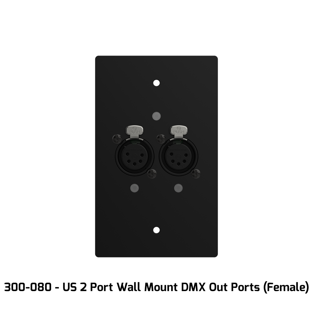 GeNetix GW2O - US 2-Port Wall Mount Node DMX-Out Ports