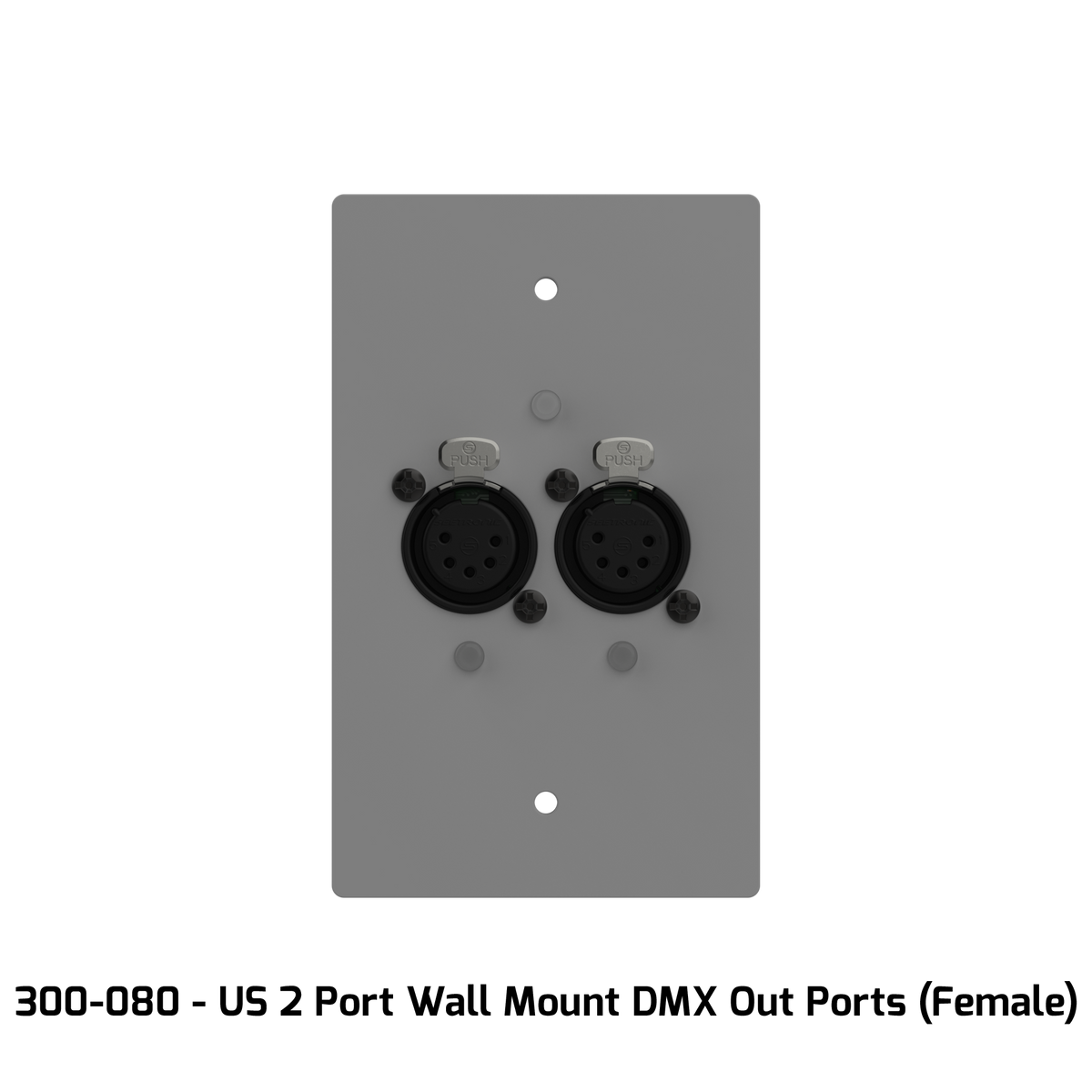 GeNetix GW2O - US 2-Port Wall Mount Node DMX-Out Ports