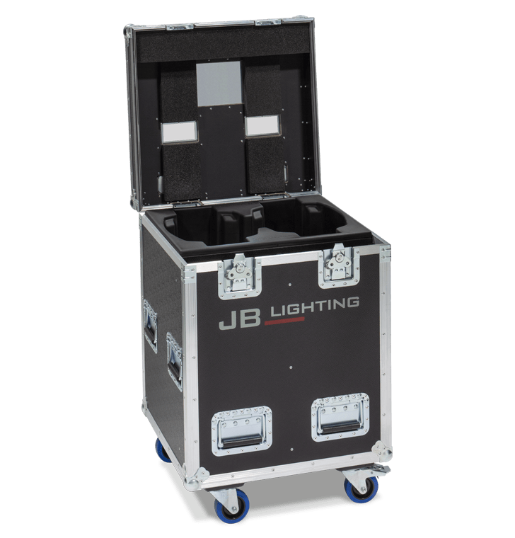 Amptown double (2-fixture) flight case for JB Lighting P9 / P10